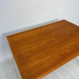 1960s Large Vintage Minimalistic Teak Extendable Dining Table