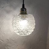 Chiseled glass globe walking lamp