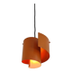 Light orange swirl shaped pendant or ceiling lamp by Simon P. Henningsen for Lyfa, Denmark 1960's