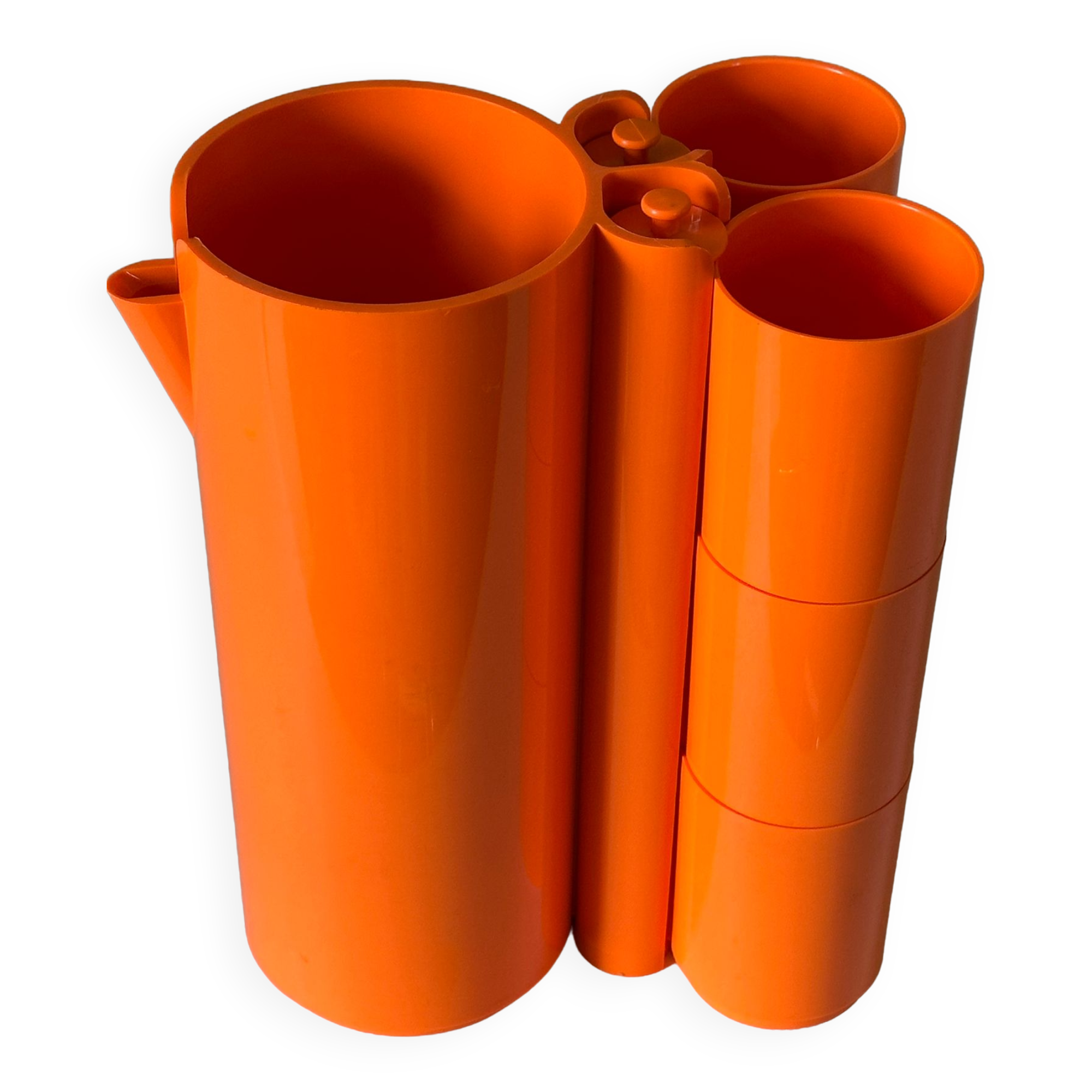 Orange plastic service vintage design orange 70 years