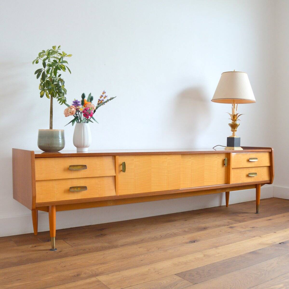 Large vintage low sideboard 1960s