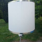 Chrome floor lamp of the year 70 Delmas original lampshade