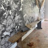 Weathered farm bench