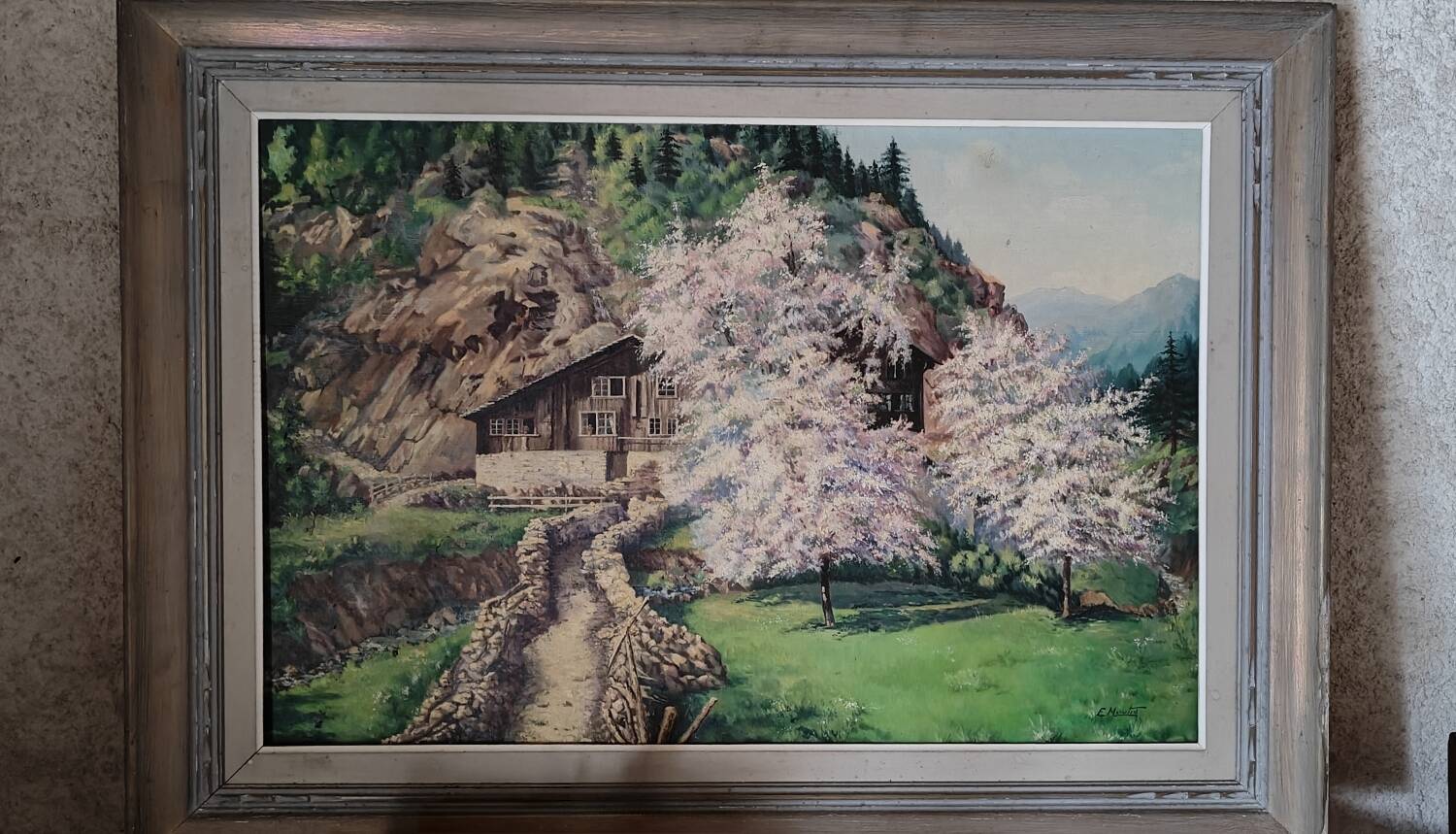 Oil painting signed E. Moutie