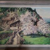 Tableau peinture à l'huile signé E.Moutie