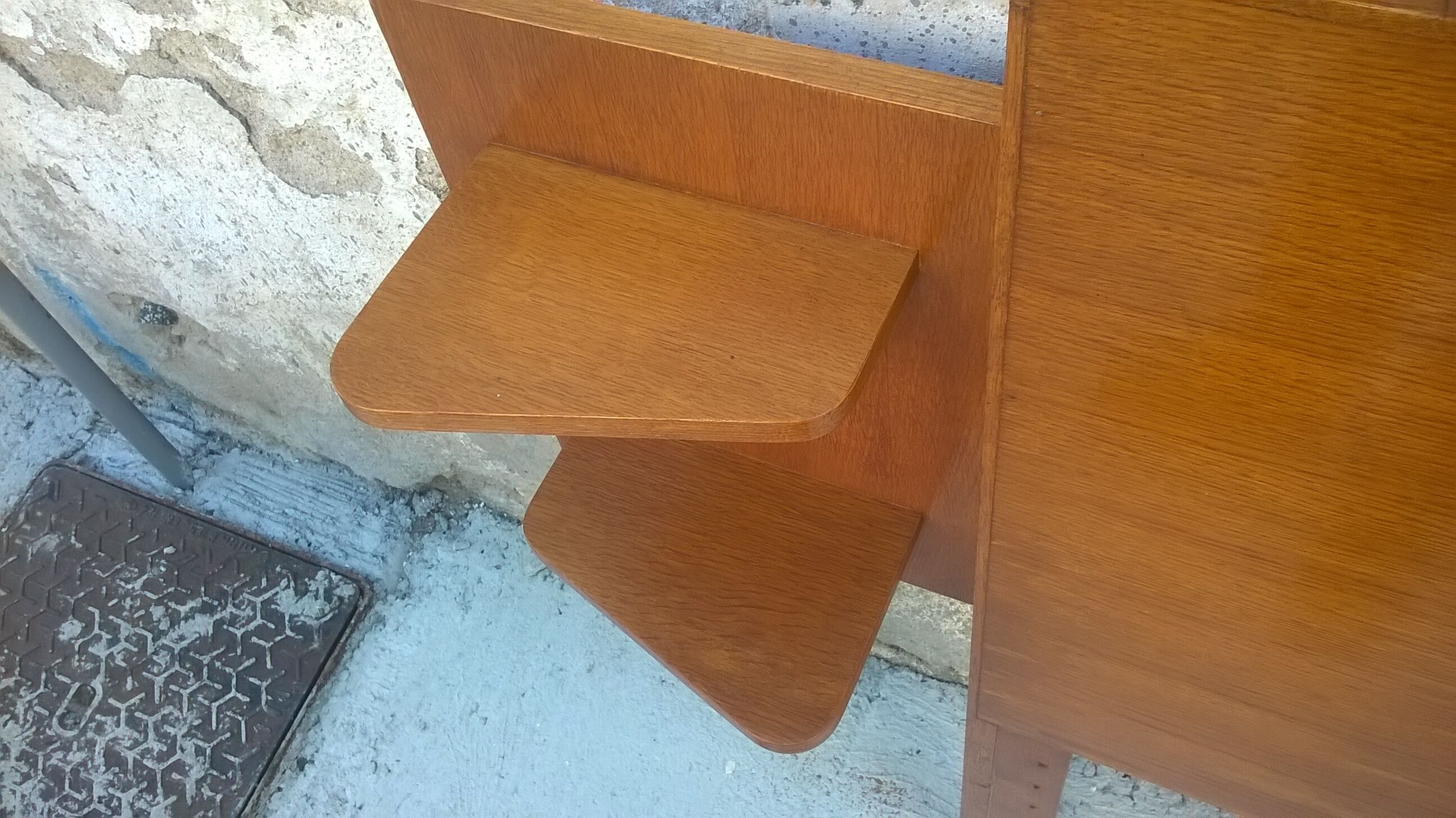 Headboard oak shelves year 60