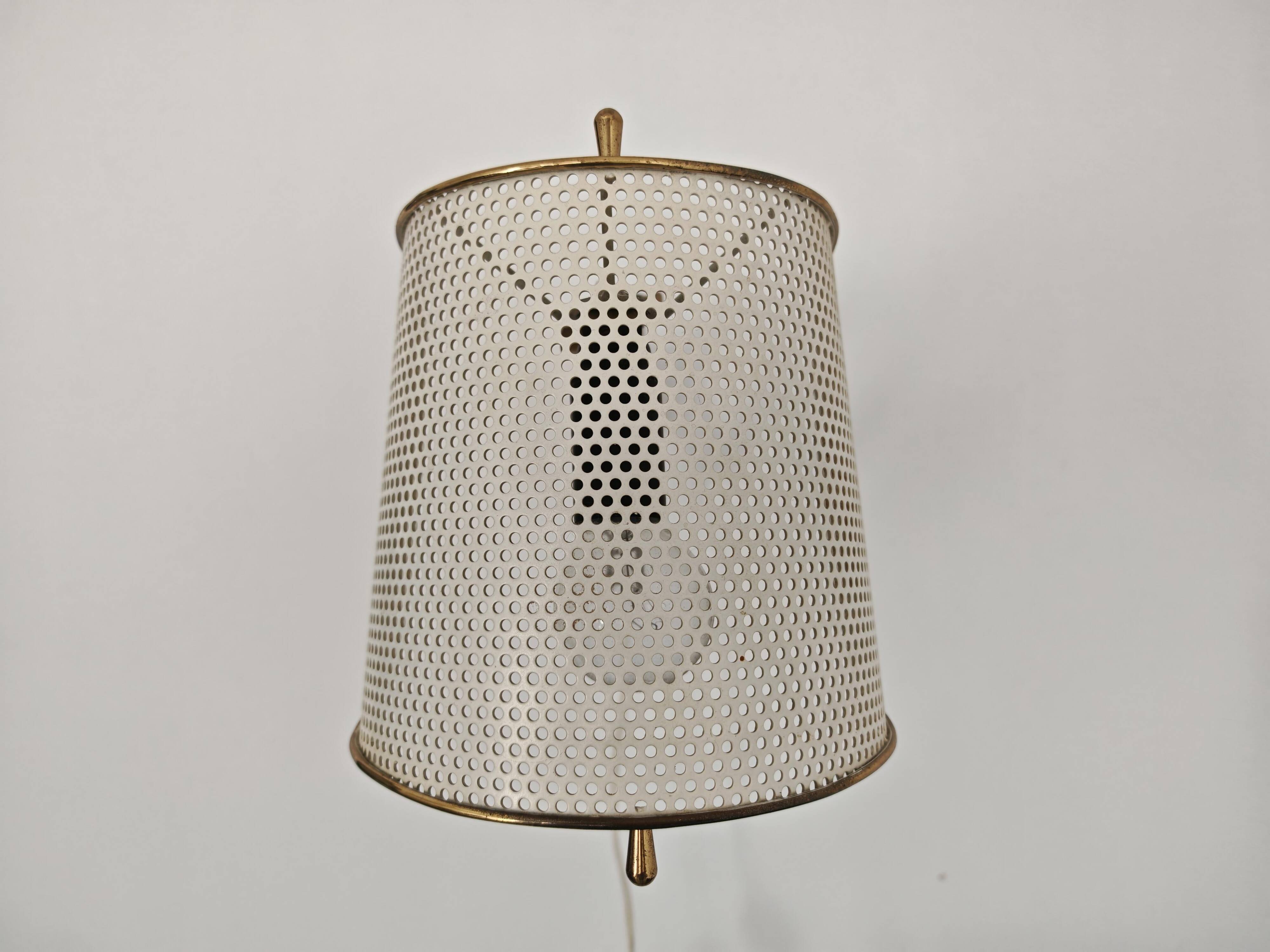 Pair of adjustable scissor wall lamps Mid Century Modern by Alfred Müller for AMBA