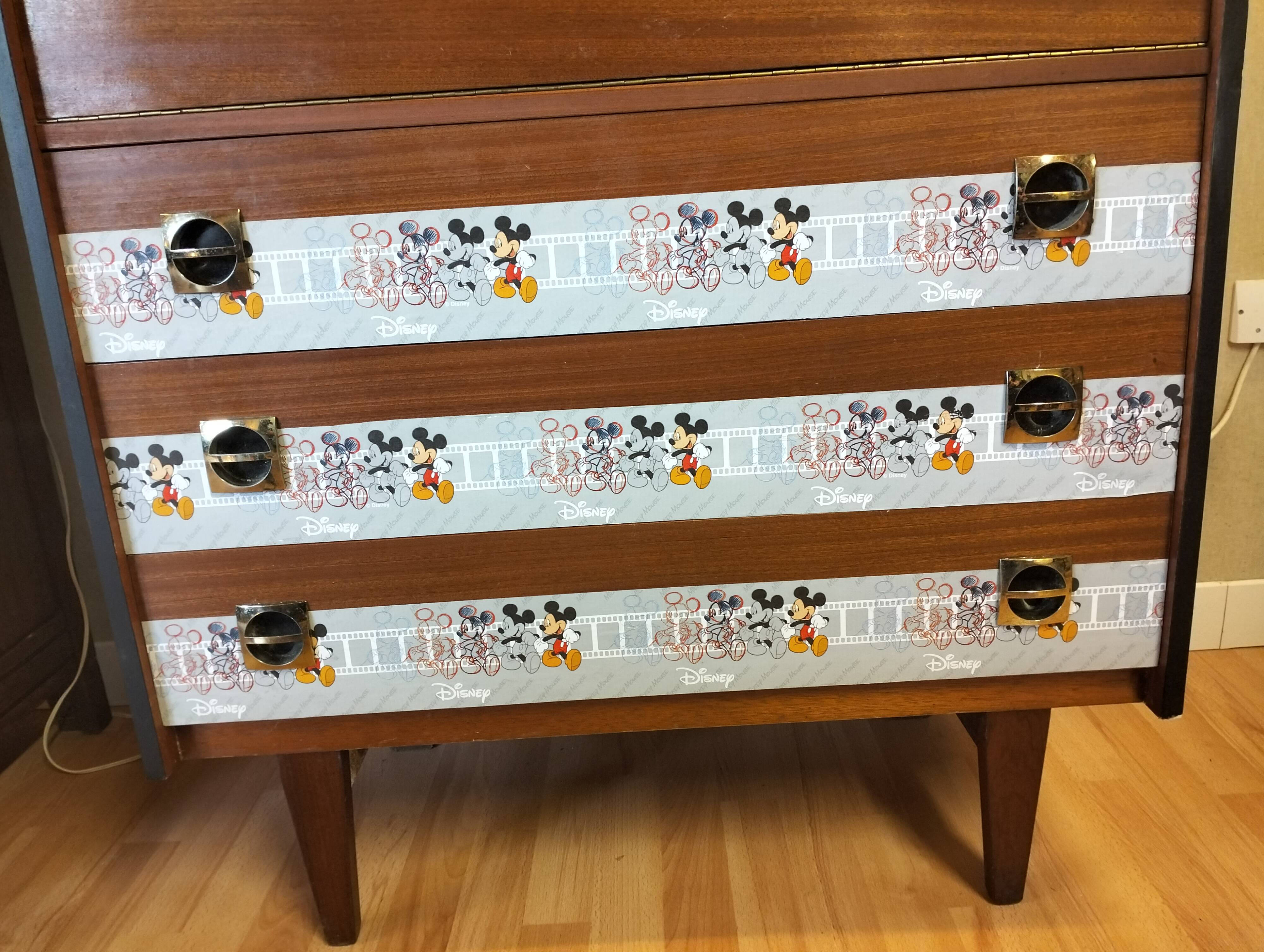 Secretary from the 1980s. "Walt Disney decor"