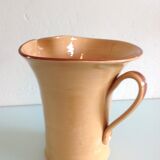Pitcher in glazed ochre ceramic 50/60 years