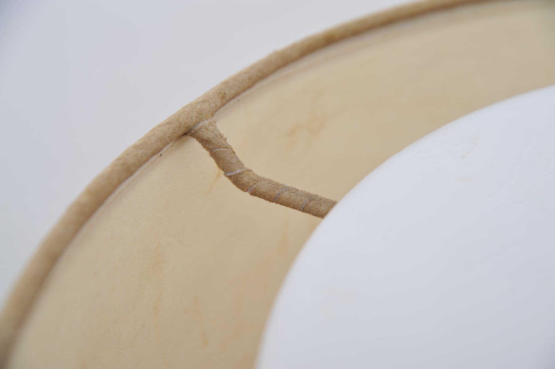 Suede table lamp, 1950s