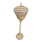 Lampadaire en osier cage