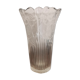 Chiseled glass vase roses pattern