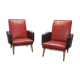 Paire de fauteuils rockabilly pieds compas 60