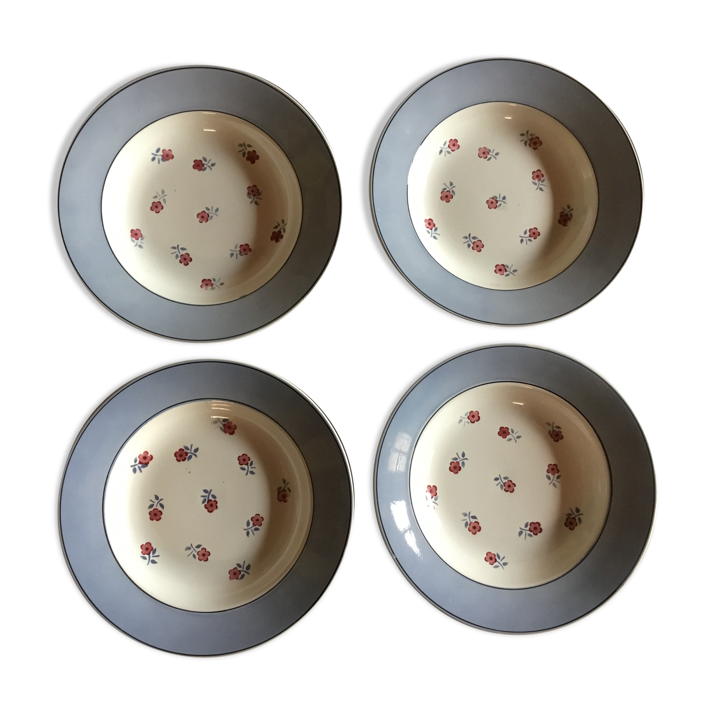 4 vintage "Aix" plates