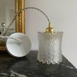 Pendant light with vintage globe