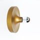 Wall lamp space age golden matte, Flush Light Gold, Germany 1960-70
