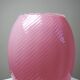 Small twisted pink opaline glass vase, Venetian Murano/Empoli vintage.
