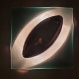 Pair of futuristic UFO wall lights