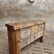 Antique workbench, chest of drawers, side table, bathroom furniture, 19th century