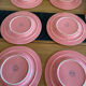 Set of 6 pink plates Moulin des loups
