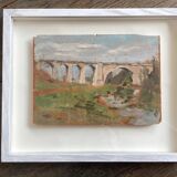 Pochade representing a viaduct