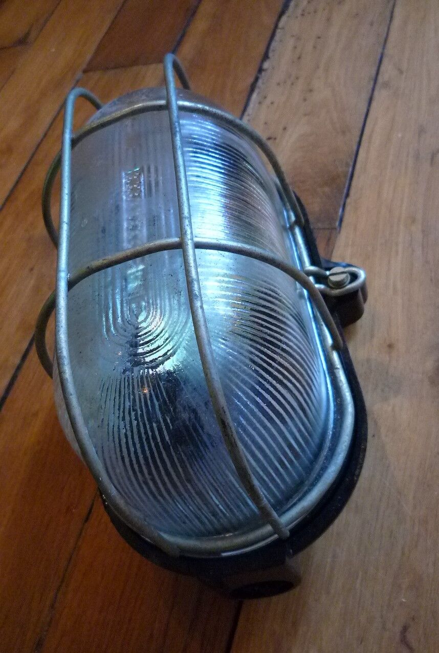 Pair of industrial wall lamps