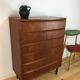 Commode teck scandinave type chiffonnier années 60