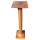 Fluted wooden column pedestal