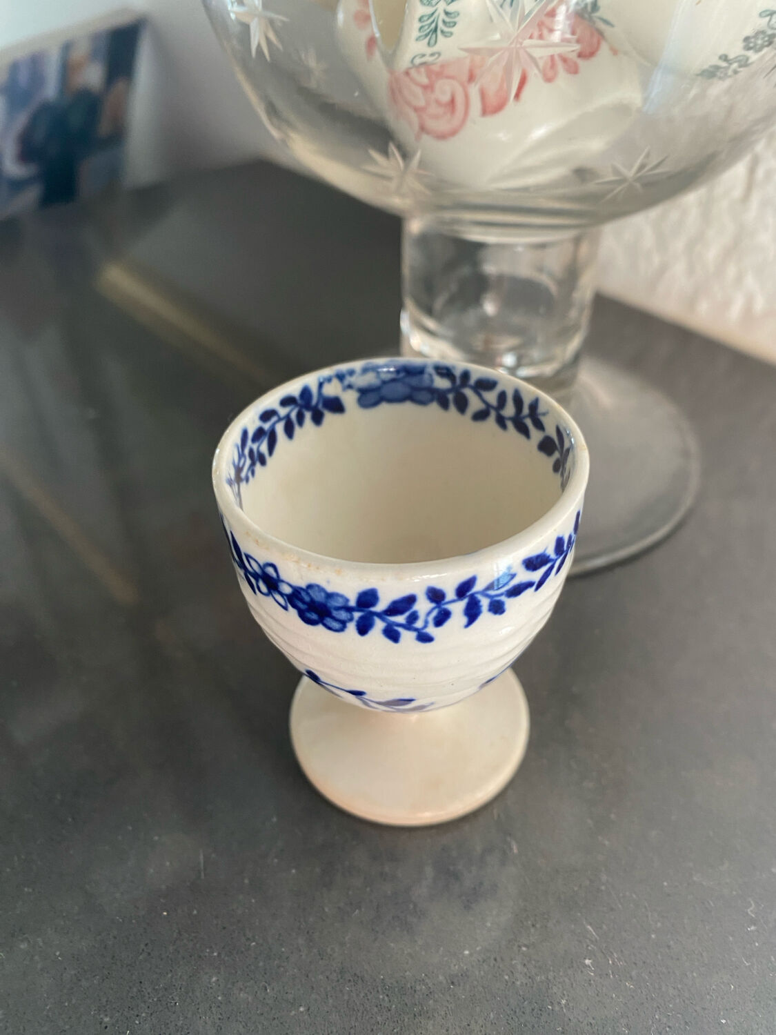 Antique ceramic egg cup