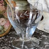 Duo of engraved glass water glasses