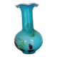 vintage turquoise opaline vase from the 60s