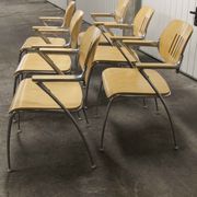 Lot of 6 "Golf" model chairs designed by Francesco Zaccone for the Brunner brand