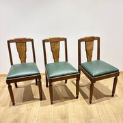 6 chaises art déco loupe de noyer