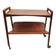 Rolling magazine rack in opal teak by Kleinmobel, 1960