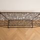 Wrought iron industrial console and glass tops