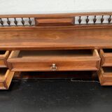 19th century walnut stepped desk