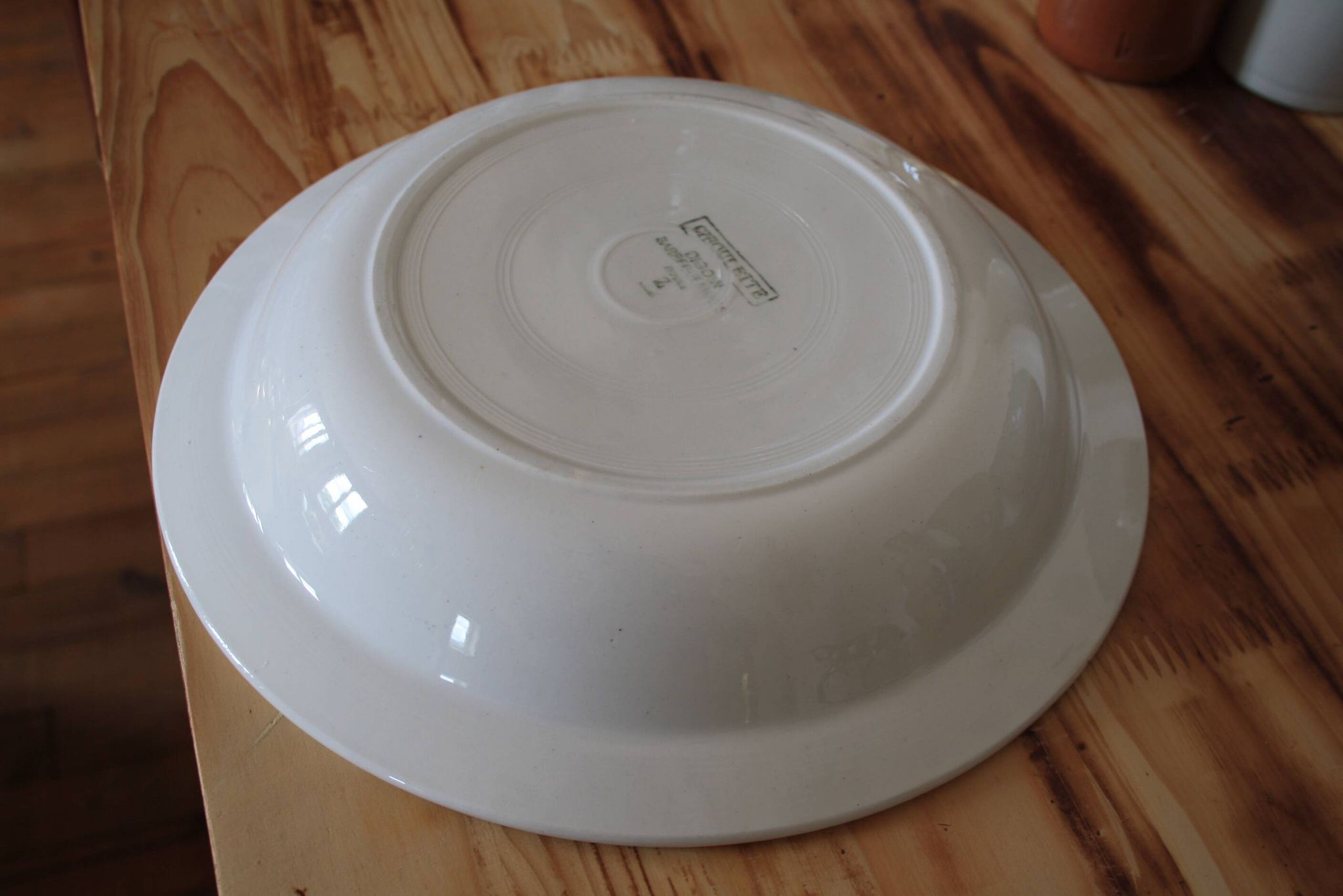 Plat creux Digouin Sarreguemines modèle "Ciboulette" ø27 cm