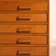 Antique plan cabinet in beech wood – Central Europe, circa 1960