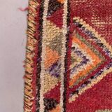 Vintage turkish  tribal runner 385x85 cm veg dye wool rug tribal, handmade