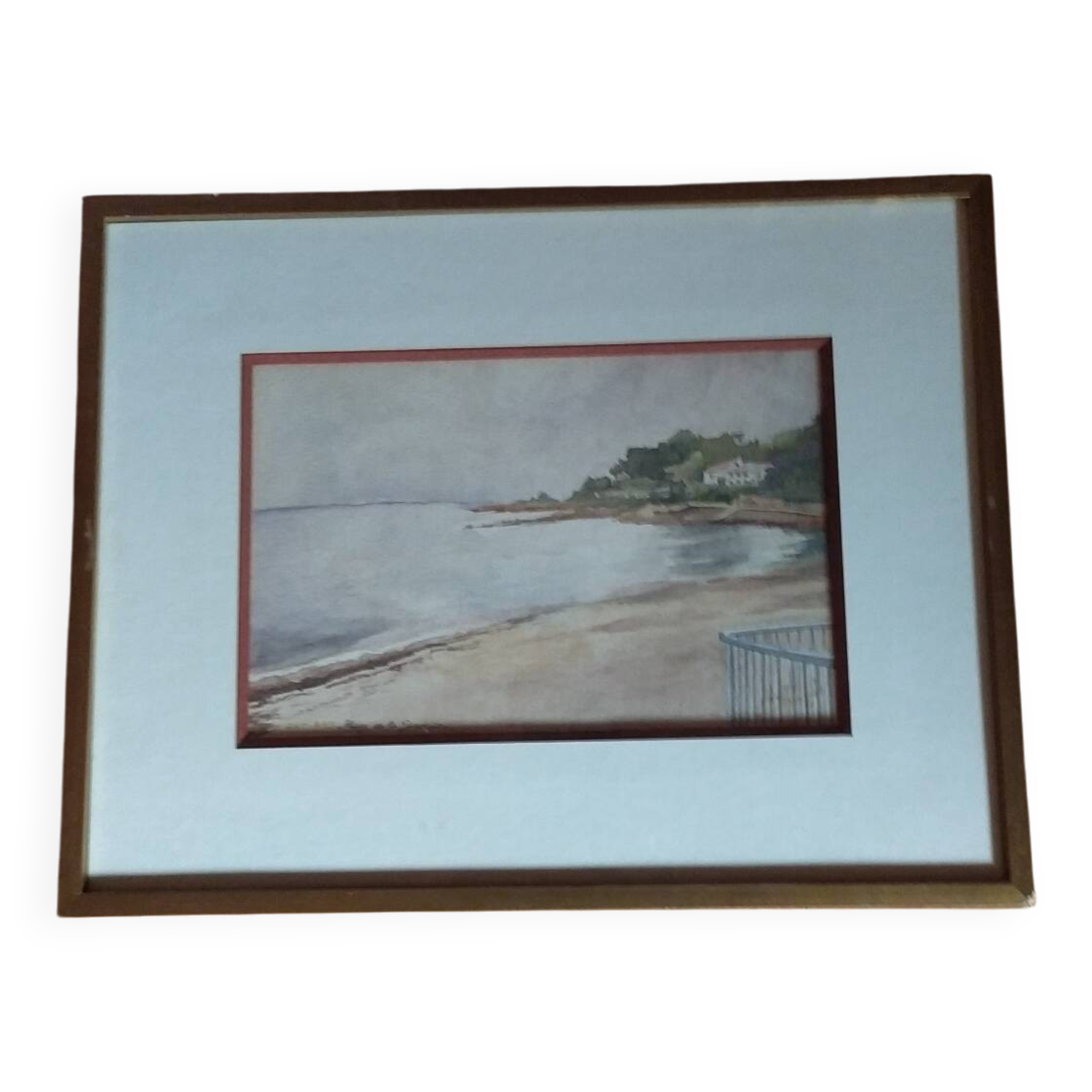 Aquarelle "Plage de la Garoupe Antibes"
