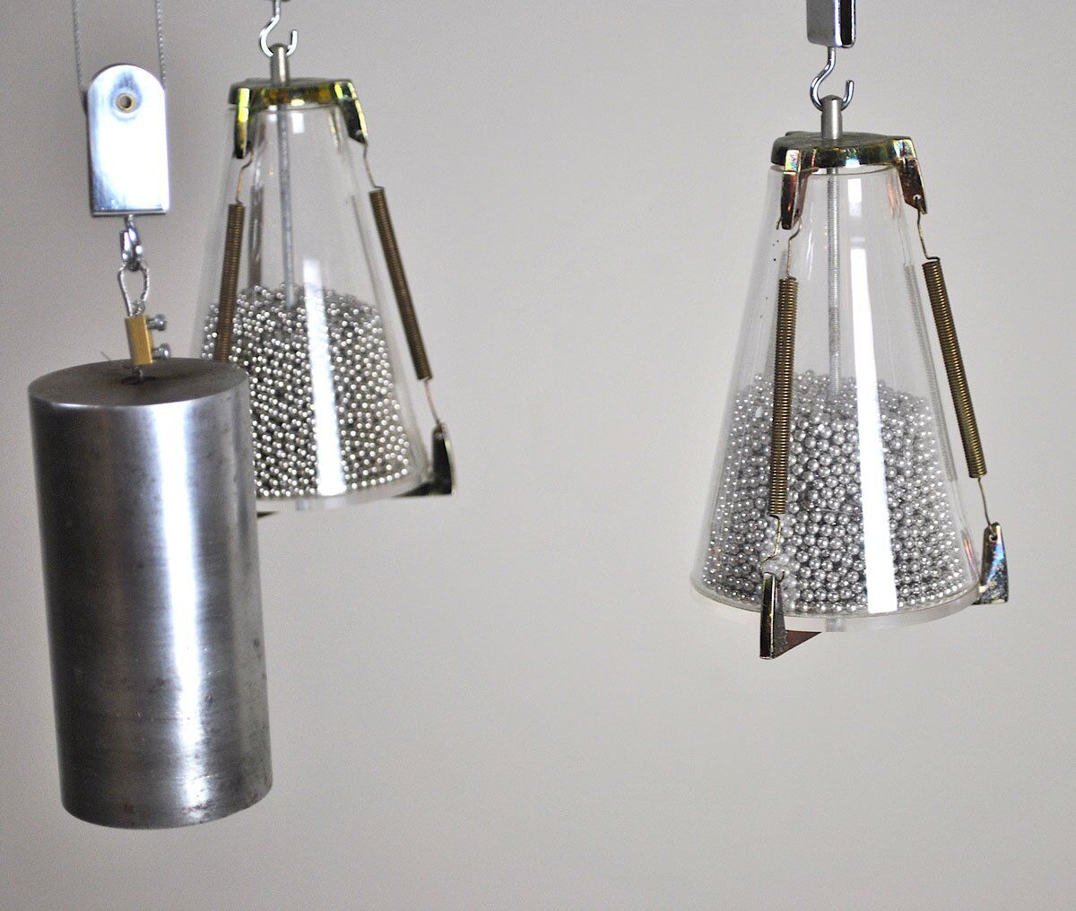 Ceiling lamp in glass, United States, 1950s