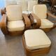 Rattan lounge by Paul Frankl