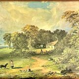 Enamel board, hand hammered, Helca process