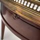 Louis XVI style bouillotte table in mahogany and white marble - Ø 60 cm