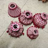 Set of lampshades vichy fabric