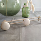 Triple white metal coat rack 60s