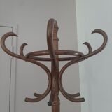Wooden parrot coat rack - old style curved wood - 12 bells