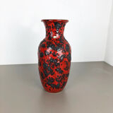 Large Pottery super color Fat Lava Multi-Color 239-41 Vase Scheurich WGP, 1970s