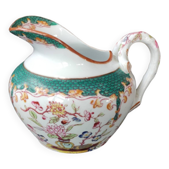 Old Sarreguemines milk jug, Minton decor