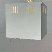 Modern minimalist cube ceiling light from the mid-century, Finland, 1960s.